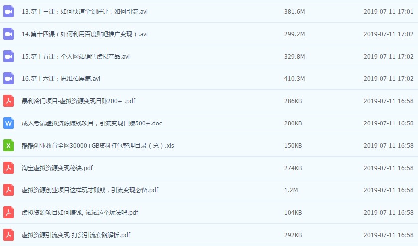 2019淘宝虚拟产品开店教程 虚拟产品货源项目推广方法培训课程