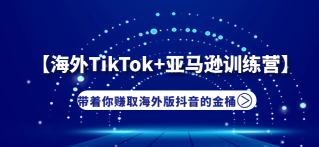 【海外TikTok+亚马逊实战训练营】带着你赚取海外版抖音的金桶