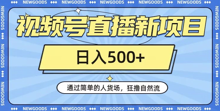 视频号直播新项目，通过简单的人货场，狂撸自然流，日入500+【260G资料】