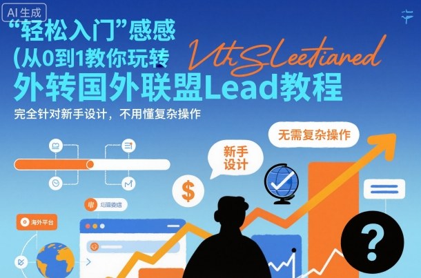 国外联盟賺美刀项目，从0到1教你玩转国外联盟Lead教程，纯新手可操作性100%